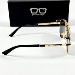 Cartier – 58473 – 60 – Golden Black – Metal – Sunglasses – Unisex