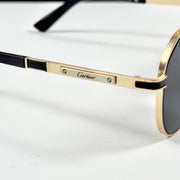 Cartier – 58473 – 60 – Golden Black – Metal – Sunglasses – Unisex