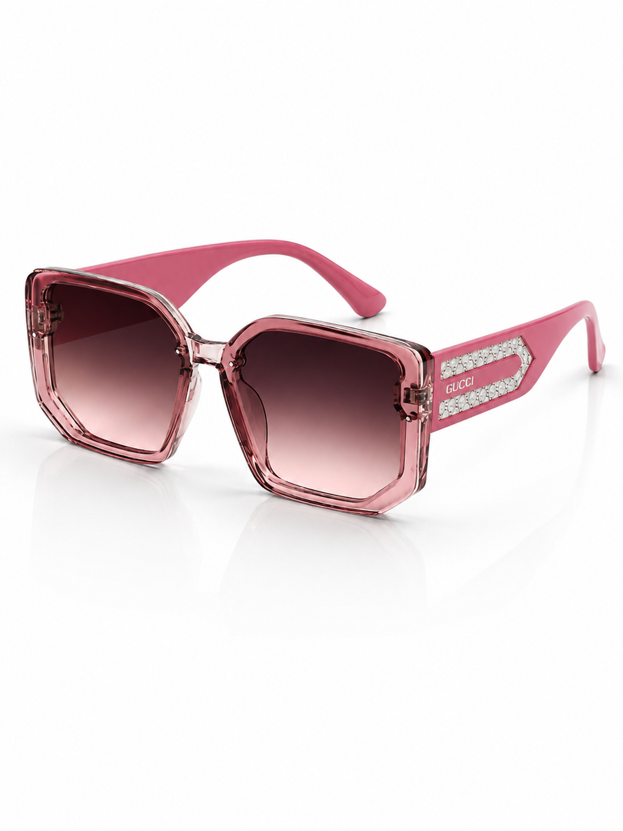Gucci’s - 6065 – 66 – Pink – Acetate – Sunglasses – Ladies