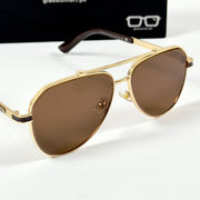 Cartier – 58473 – 60 – Golden Brown – Metal – Sunglasses – Unisex