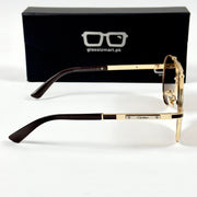 Cartier – 58473 – 60 – Golden Brown – Metal – Sunglasses – Unisex