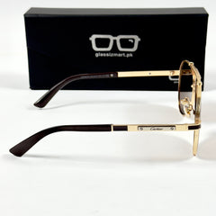 Cartier – 58473 – 60 – Golden Brown – Metal – Sunglasses – Unisex