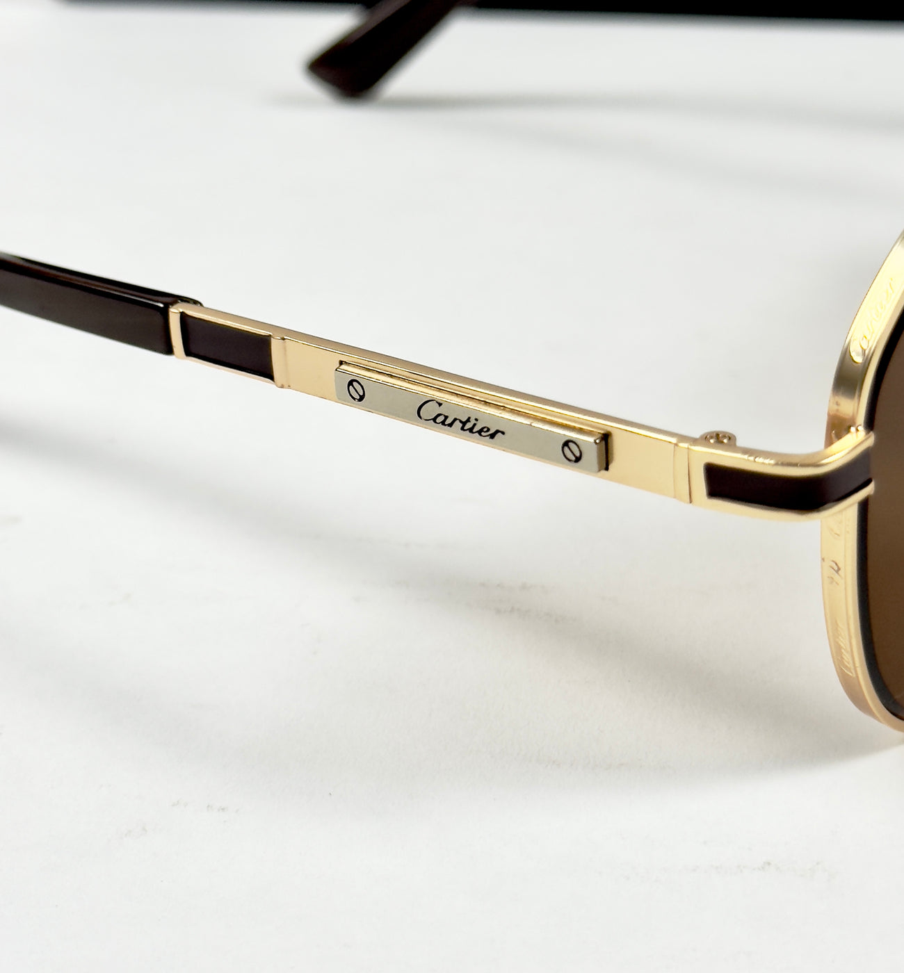 Cartier – 58473 – 60 – Golden Brown – Metal – Sunglasses – Unisex