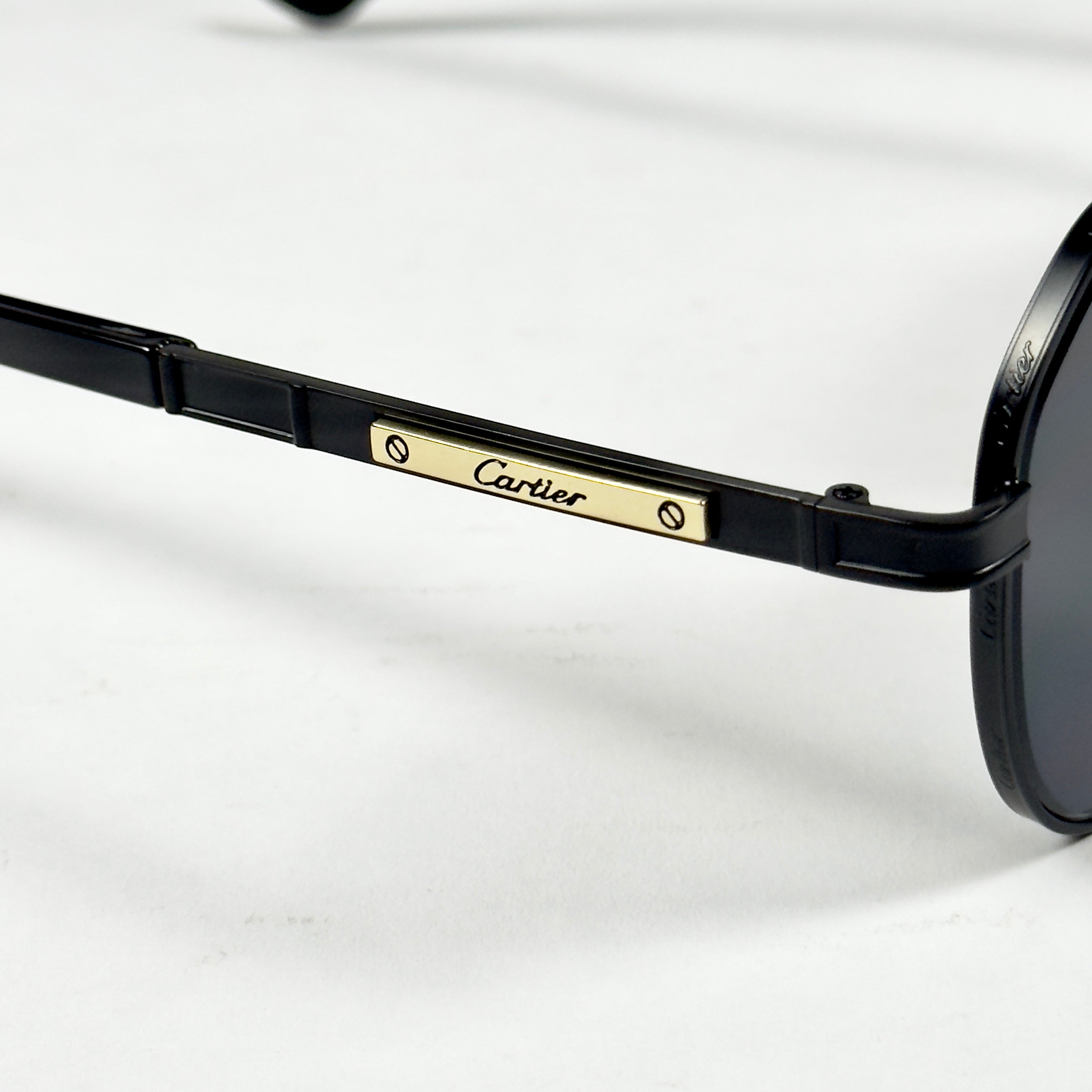 Cartier – 58473 – 60 – Black – Metal – Sunglasses – Unisex