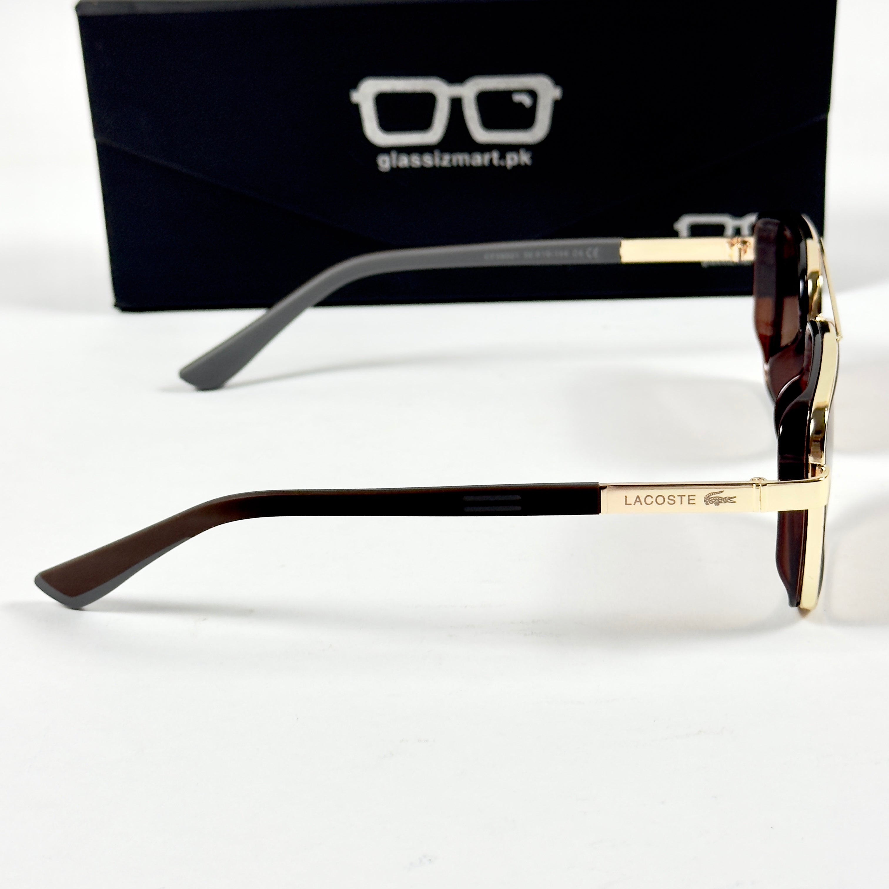 Lacoste – 58501 – 56 – Golden Brown Gradient  – Metal – Sunglasses – Unisex