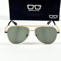 Cartier – 58473 – 60 – Golden Green – Metal – Sunglasses – Unisex