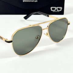 Cartier – 58473 – 60 – Golden Green – Metal – Sunglasses – Unisex