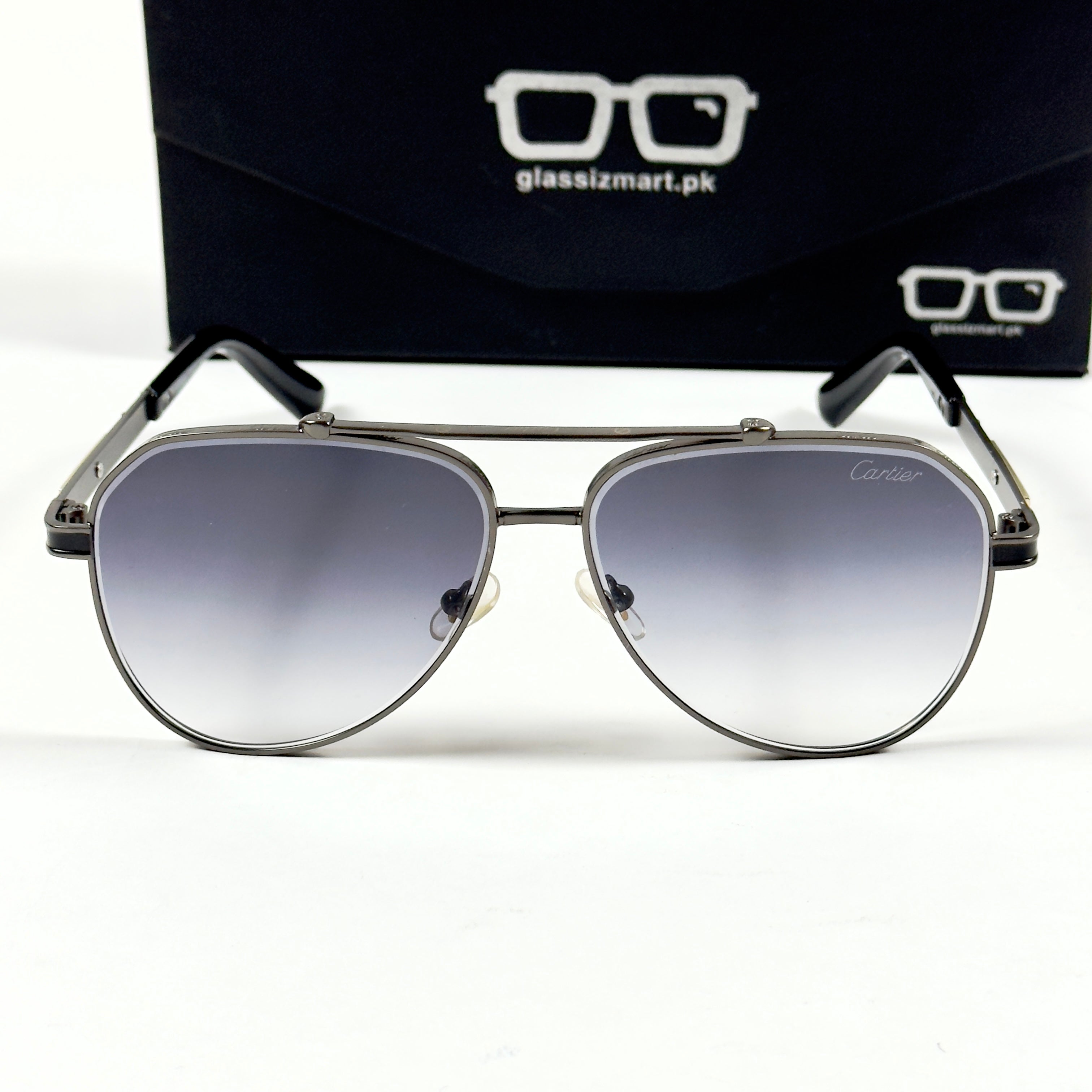 Cartier – 58473 – 60 – Grey Gradient – Metal – Sunglasses – Unisex