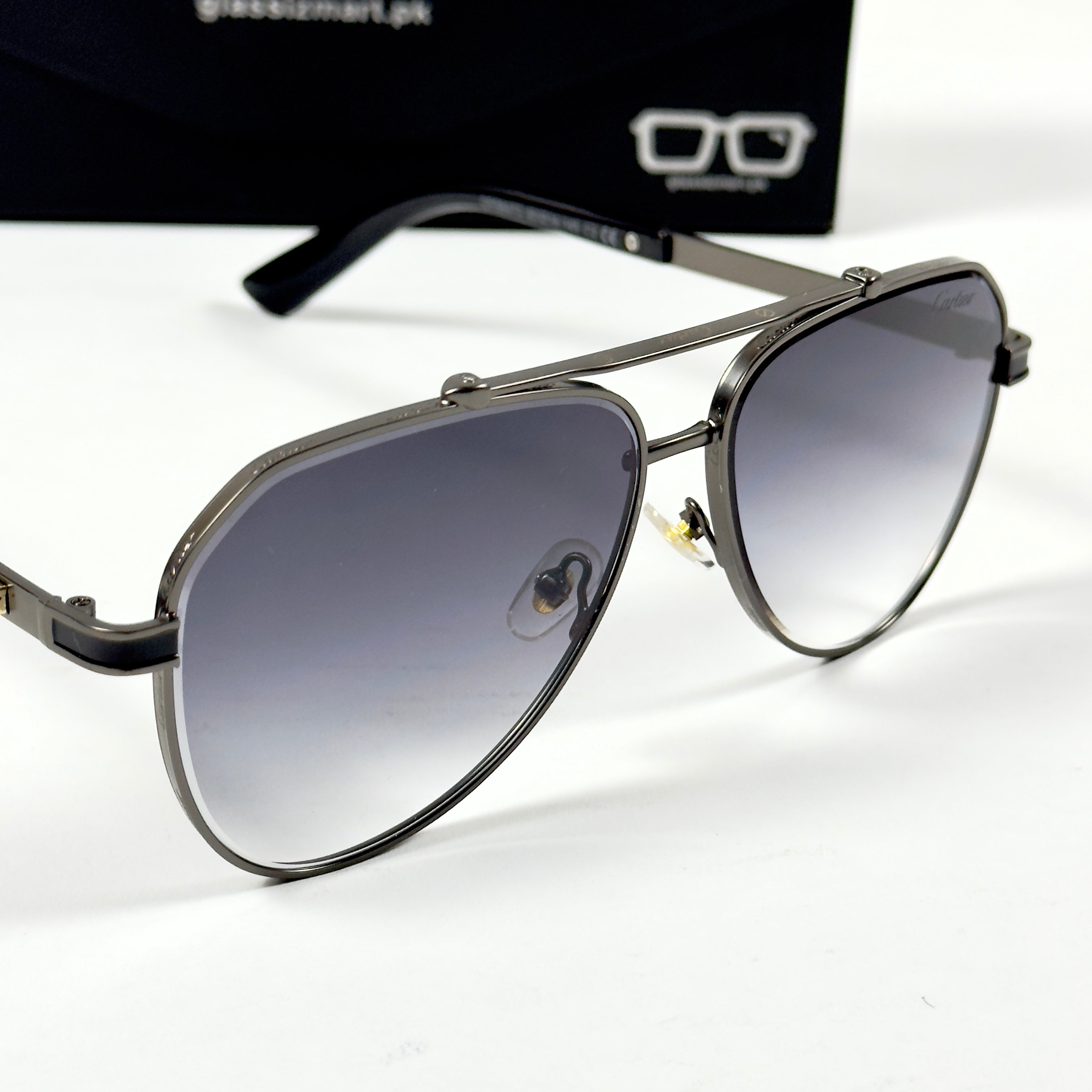 Cartier – 58473 – 60 – Grey Gradient – Metal – Sunglasses – Unisex