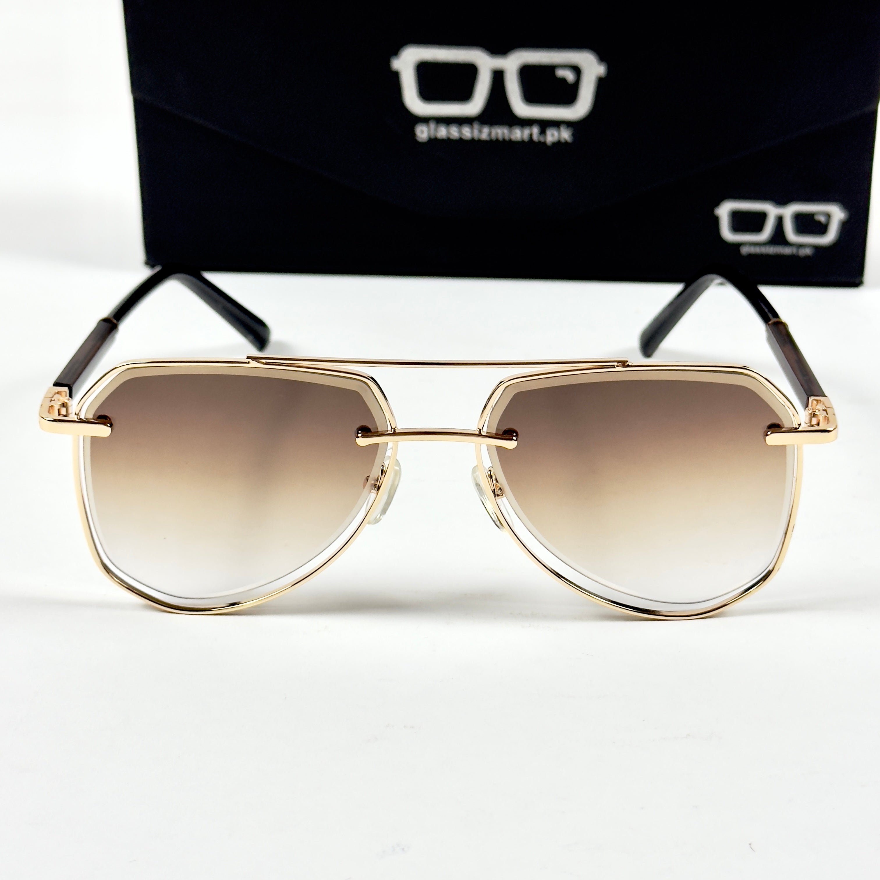 Cartier – 5015 – 52 – Golden Brown – Metal – Sunglasses – Unisex