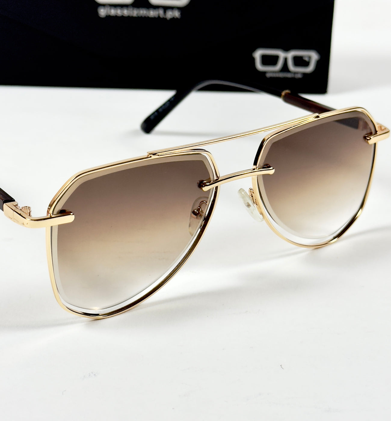 Cartier – 5015 – 52 – Golden Brown – Metal – Sunglasses – Unisex