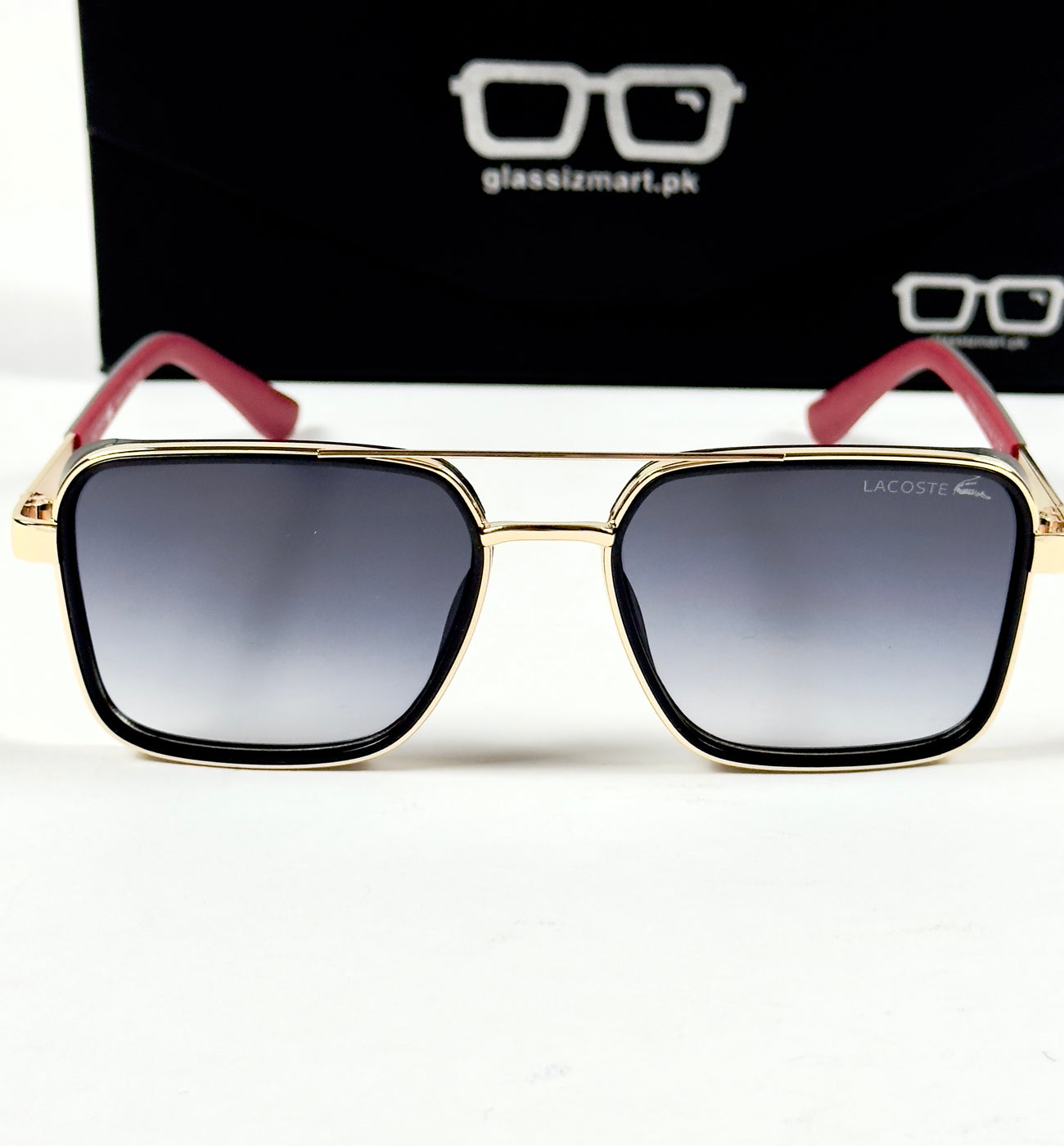 Lacoste – 58501 – 56 – Golden Black Gradient – Metal – Sunglasses – Unisex