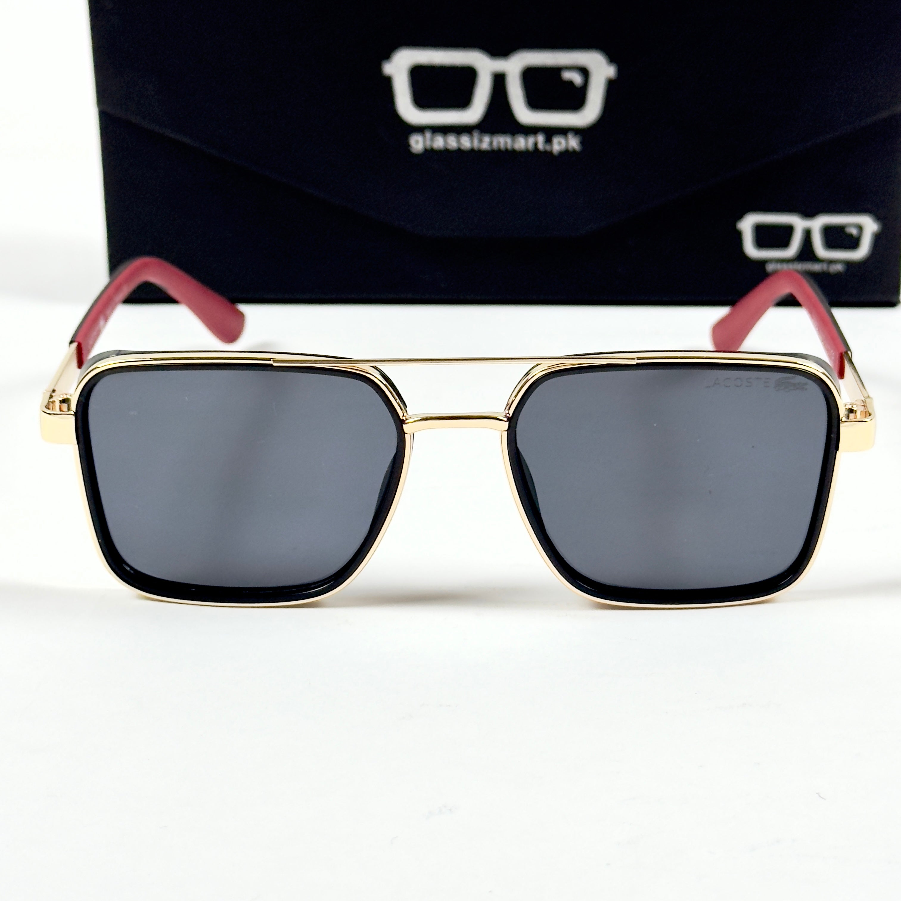 Lacoste – 58501 – 56 – Golden Black – Metal – Sunglasses – Unisex