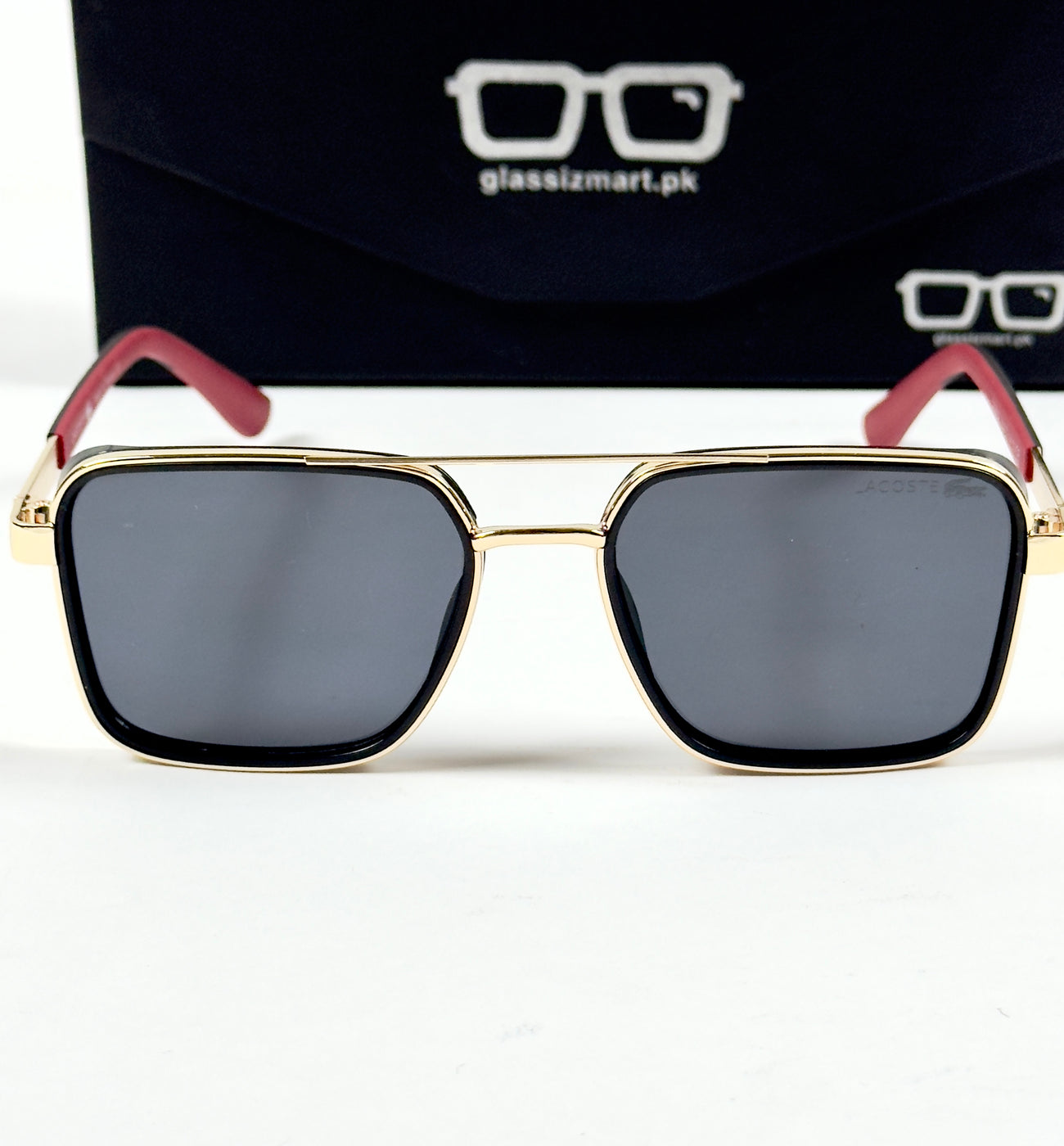 Lacoste – 58501 – 56 – Golden Black – Metal – Sunglasses – Unisex