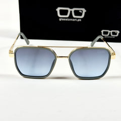 Cartier – 58497 – 54 – Golden Blue – Metal – Sunglasses – Unisex
