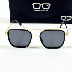 Cartier – 58497 – 54 – Golden Black – Metal – Sunglasses – Unisex