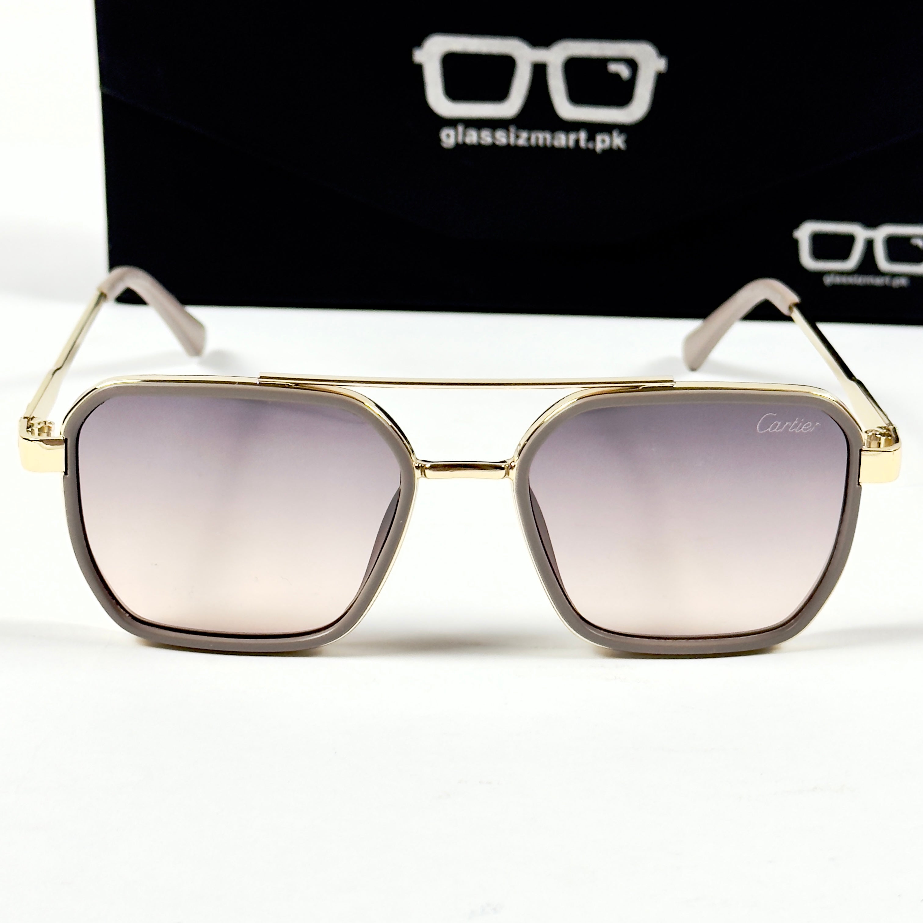 Cartier – 58497 – 54 – Golden Pink – Metal – Sunglasses – Unisex
