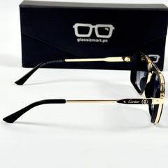 Cartier – 58497 – 54 – Golden Black Gradient  – Metal – Sunglasses – Unisex