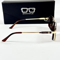 Cartier – 58497 – 54 – Golden Brown  – Metal – Sunglasses – Unisex