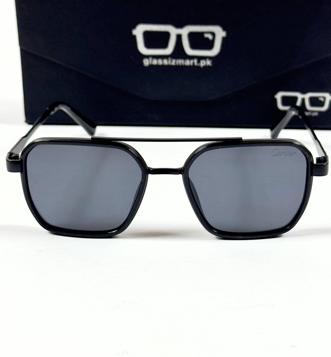 Cartier – 58497 – 54 – Black – Metal – Sunglasses – Unisex