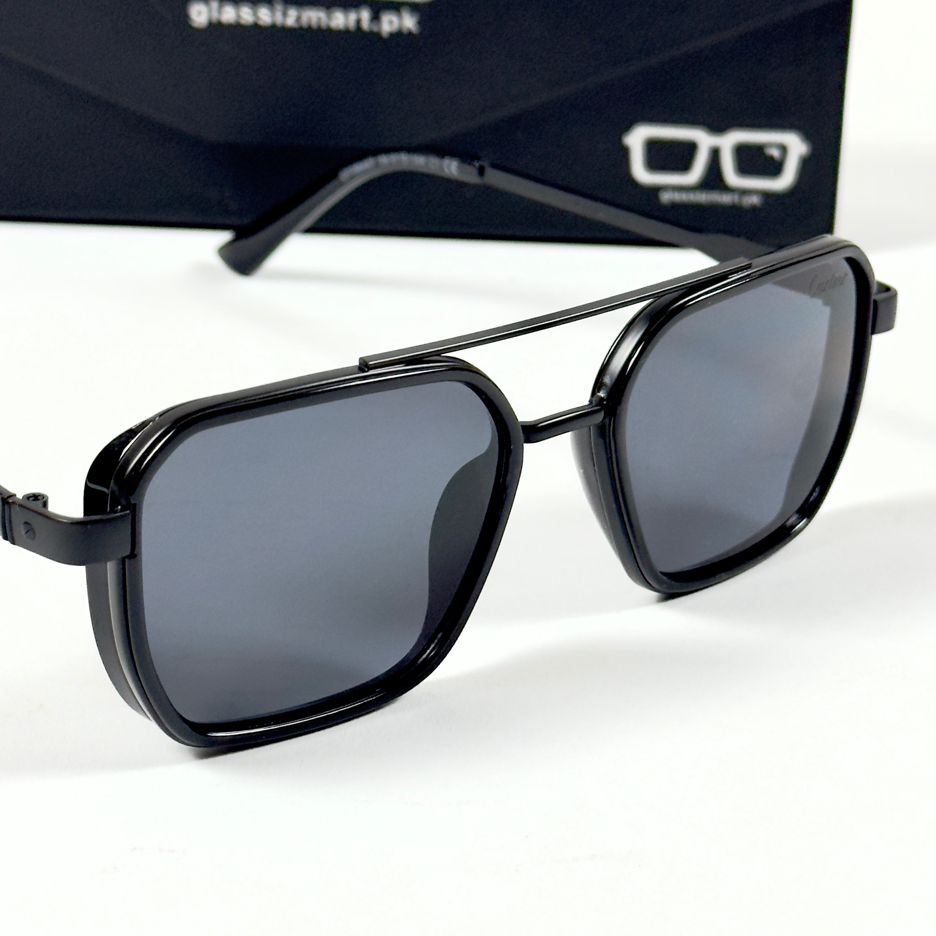 Cartier – 58497 – 54 – Black – Metal – Sunglasses – Unisex