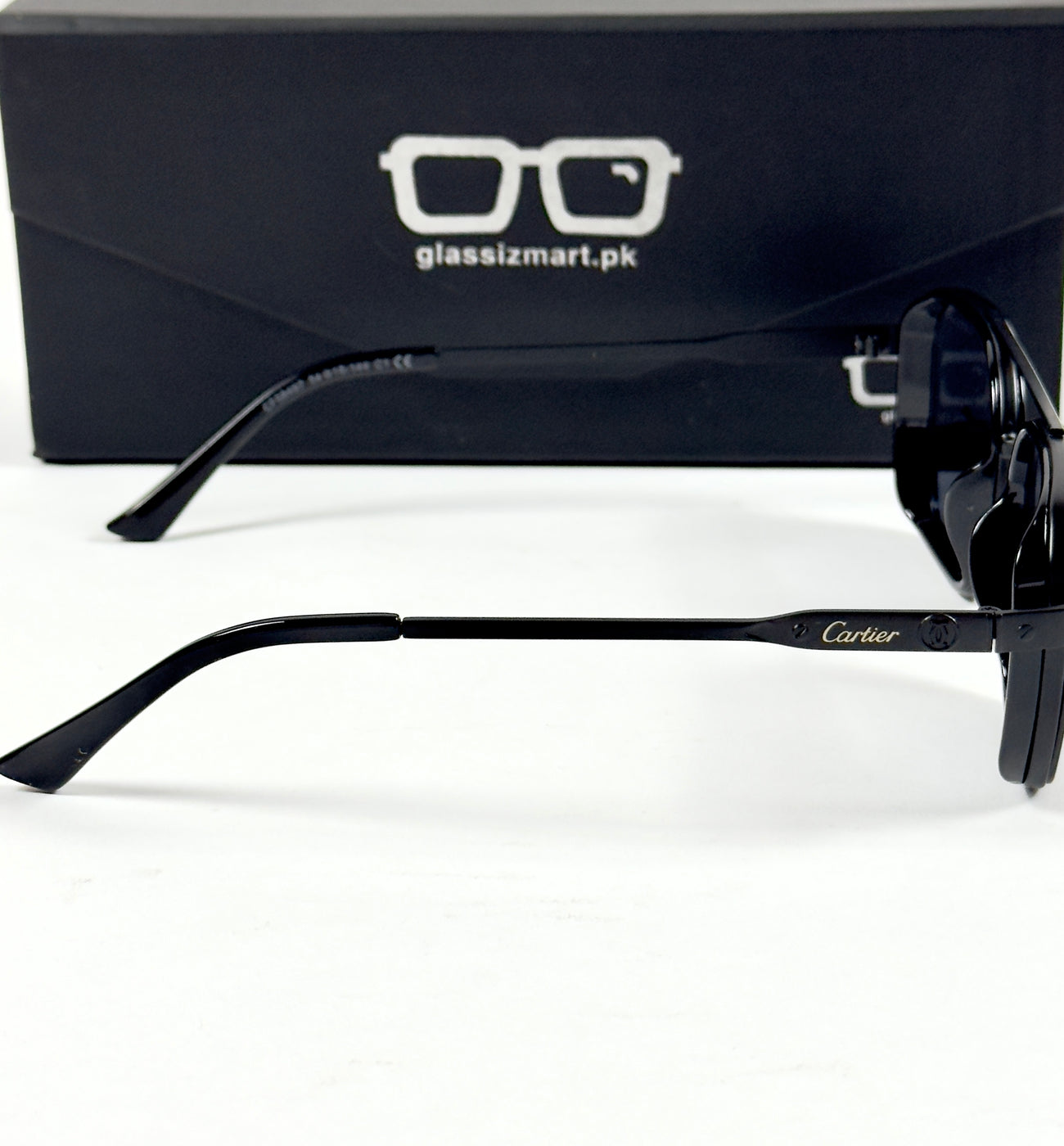 Cartier – 58497 – 54 – Black – Metal – Sunglasses – Unisex