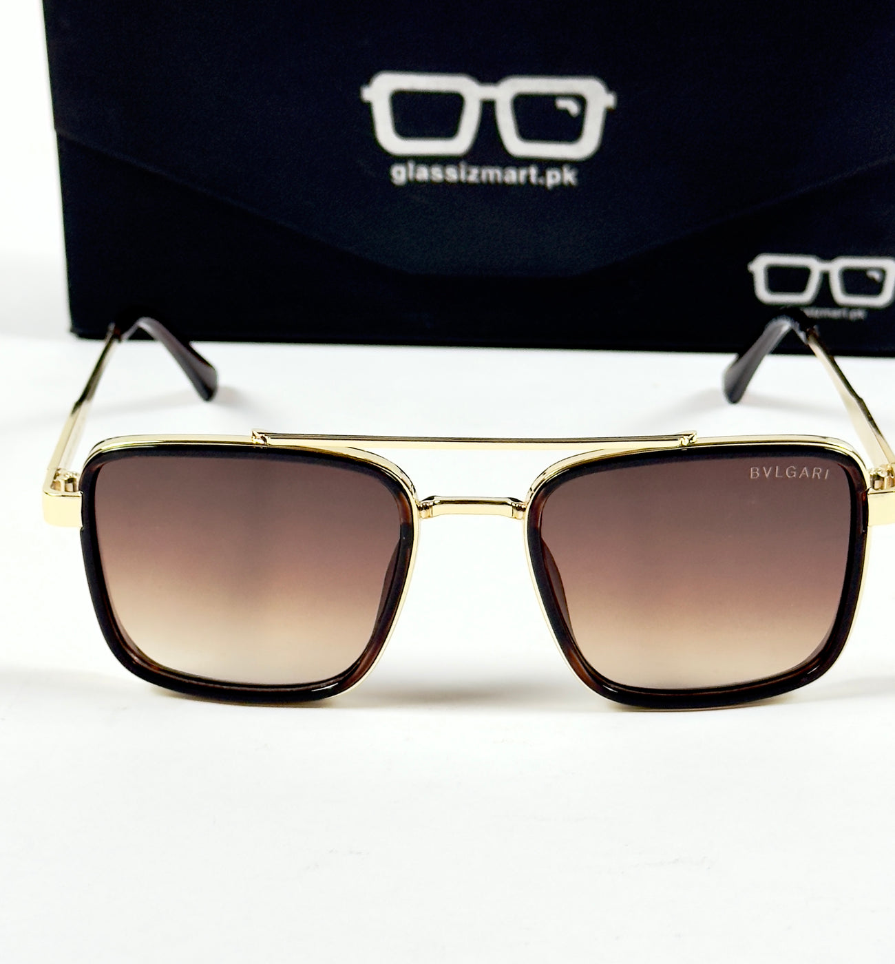 Bvlgari – 58496 – 54 – Golden Brown Gradient – Metal – Sunglasses – Unisex