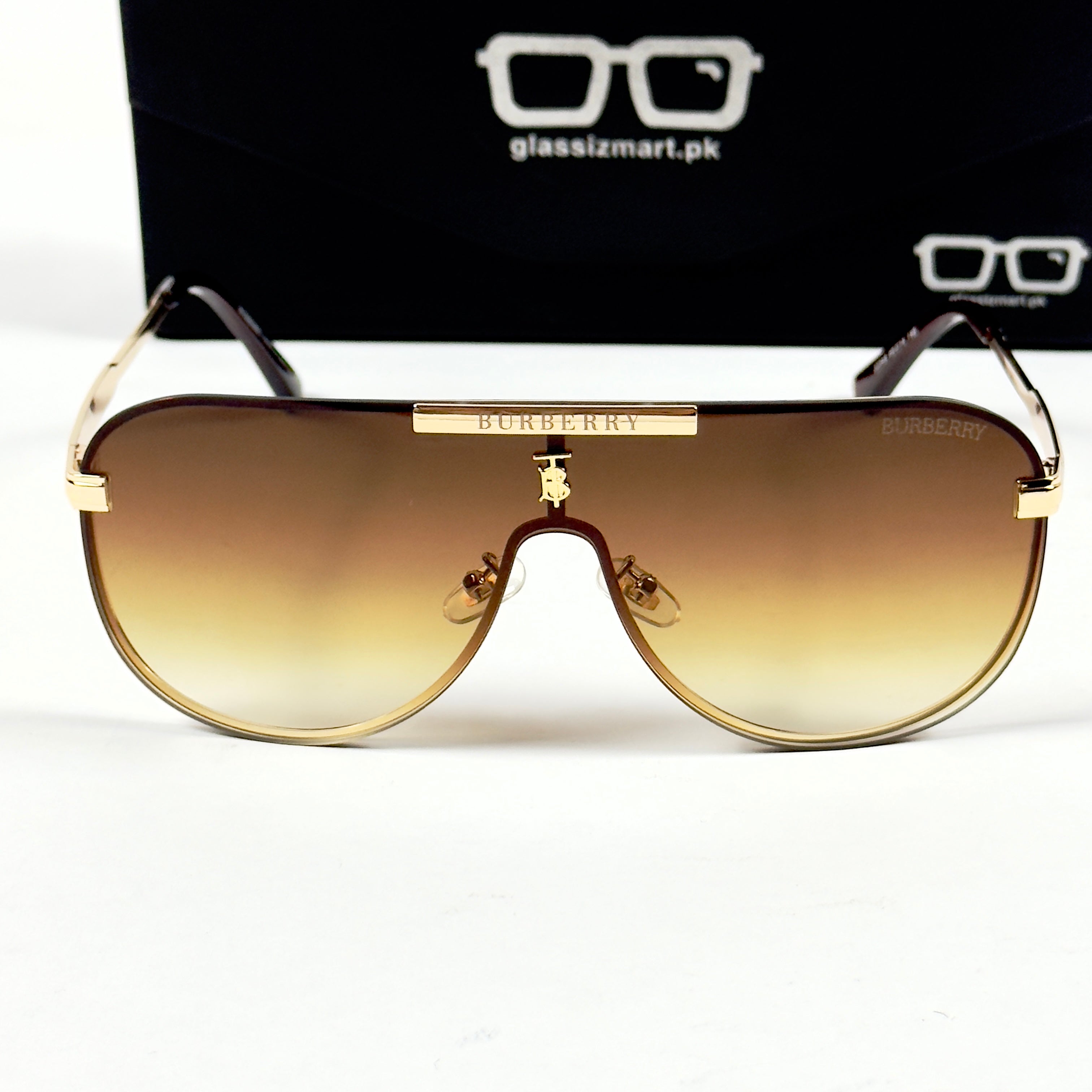 Burberry – 22345 – 60 – Golden Brown  – Metal – Sunglasses – Unisex