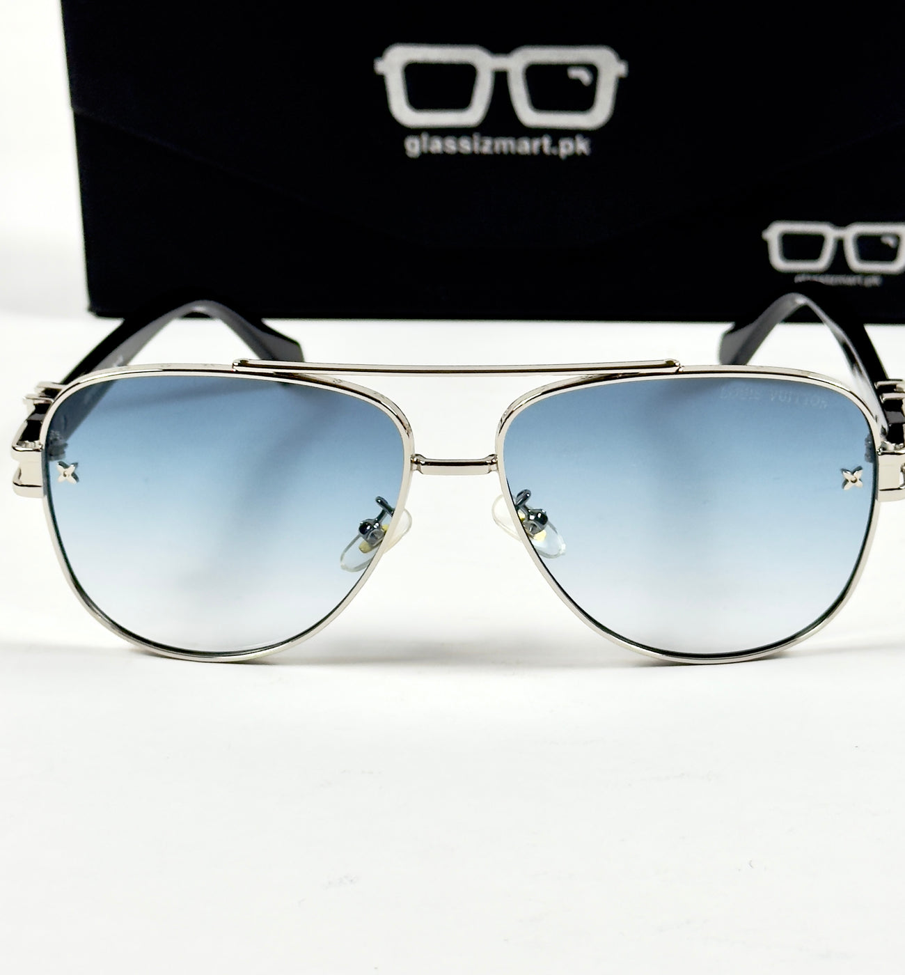 Louis Vuitton – 1708 - 58 – Silver Blue - Metal - Sunglasses – Unisex