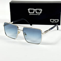 Gucci – 23223 - 60 – Silver Blue - Metal - Sunglasses – Unisex
