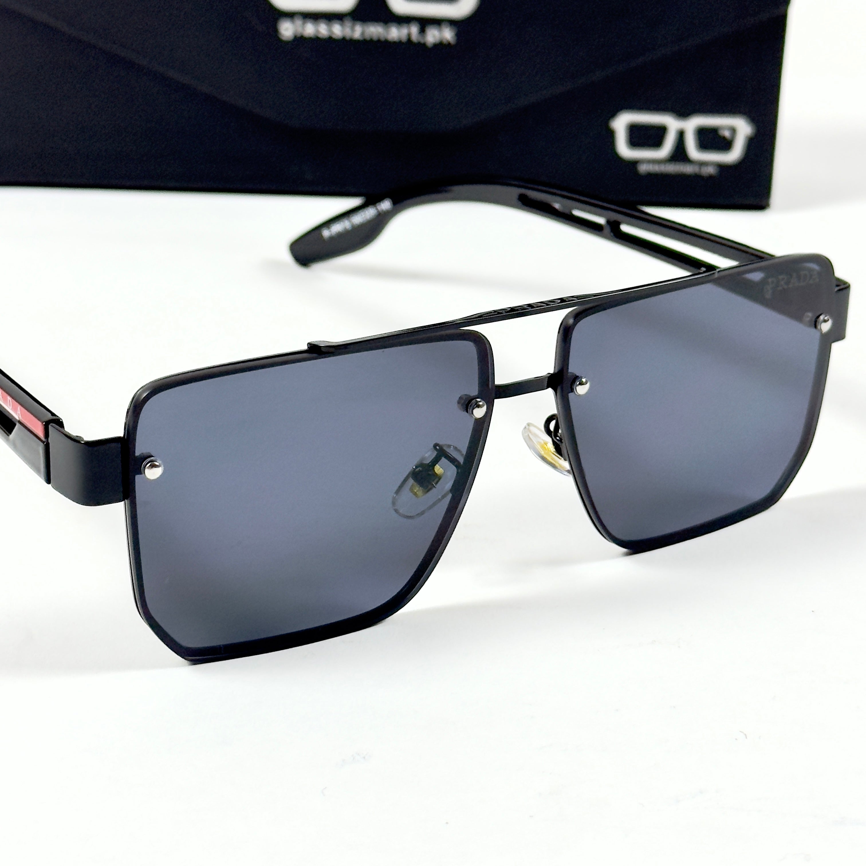 Prada – PR72 - 50 – Black - Metal - Sunglasses – Unisex