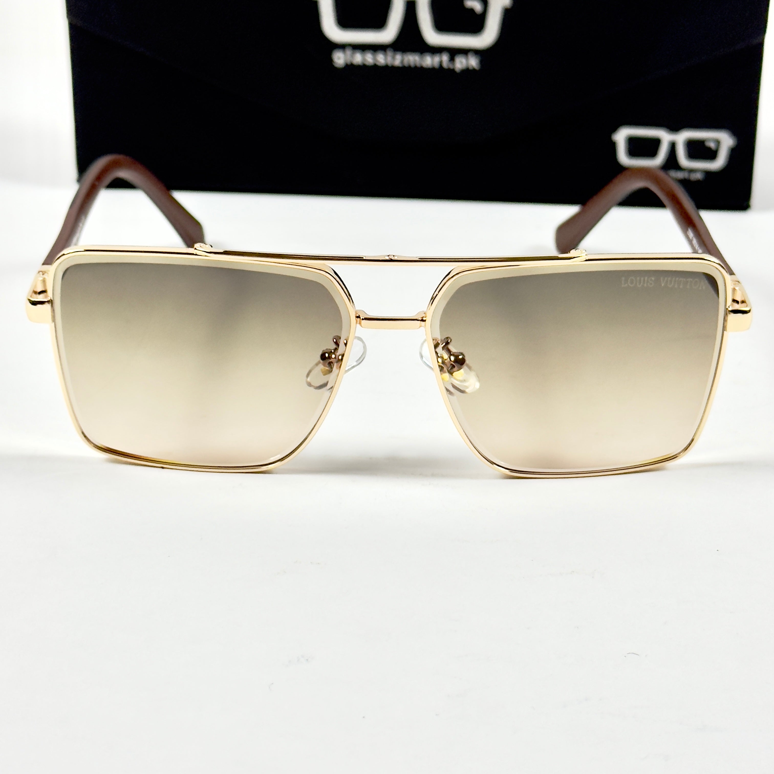 Louis Vuitton – 23387 - 59 – Golden Brown - Metal - Sunglasses – Unisex
