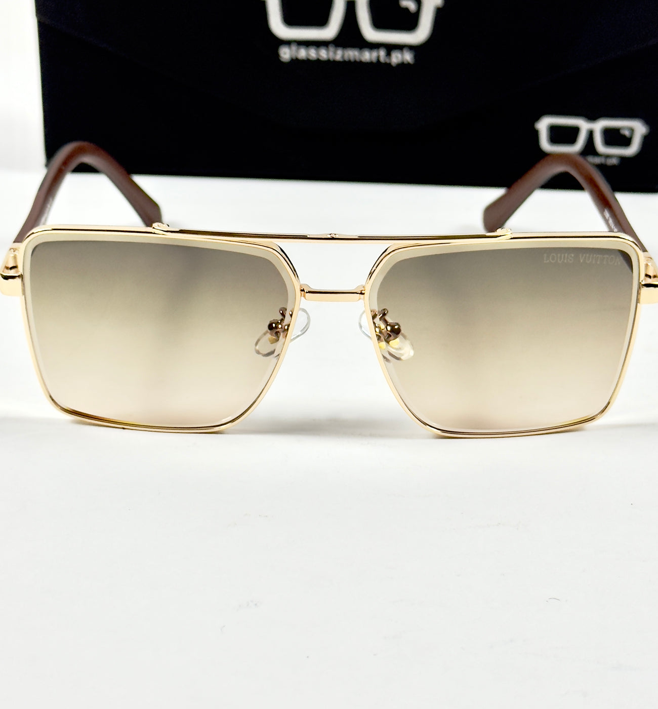 Louis Vuitton – 23387 - 59 – Golden Brown - Metal - Sunglasses – Unisex