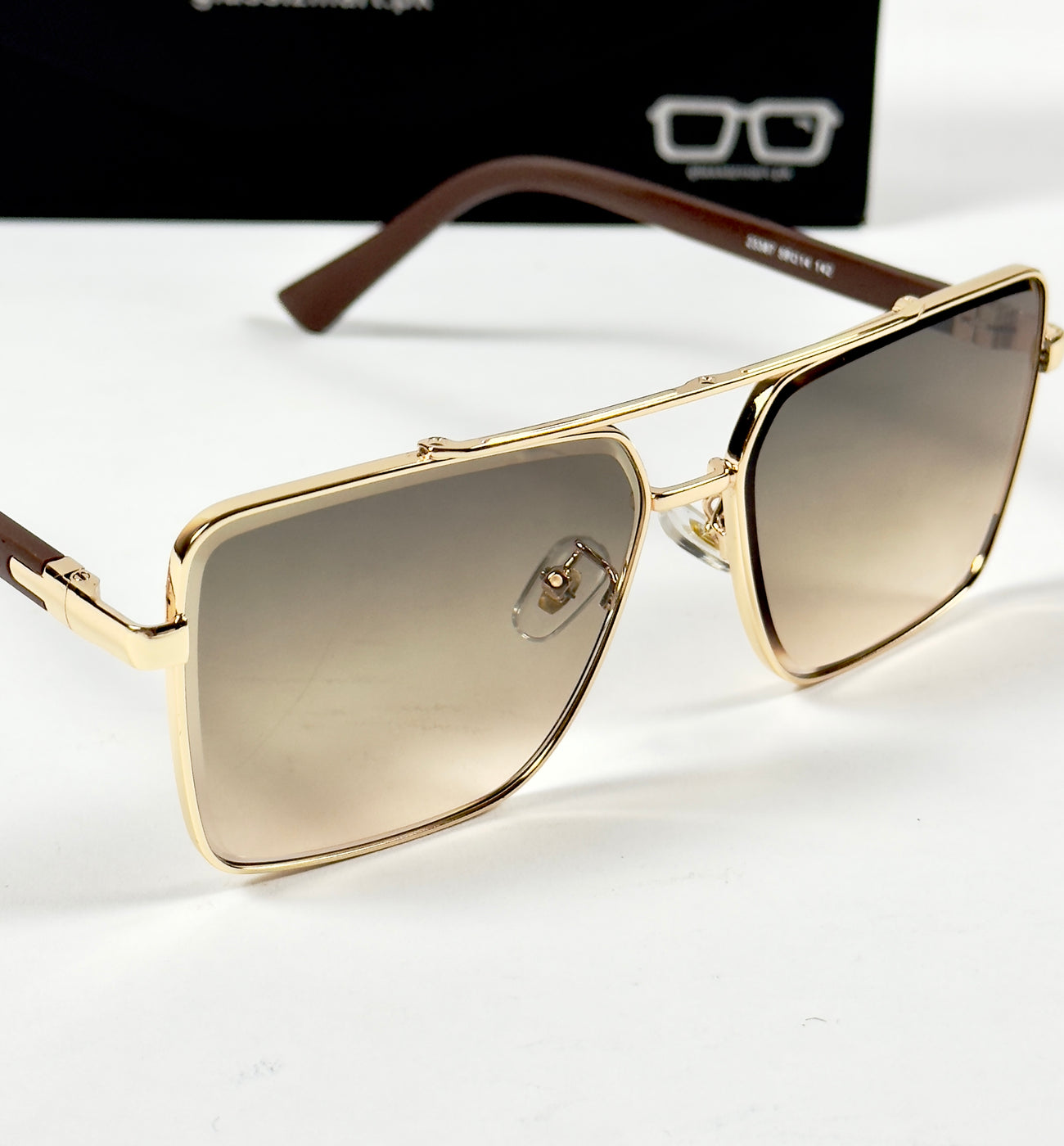 Louis Vuitton – 23387 - 59 – Golden Brown - Metal - Sunglasses – Unisex