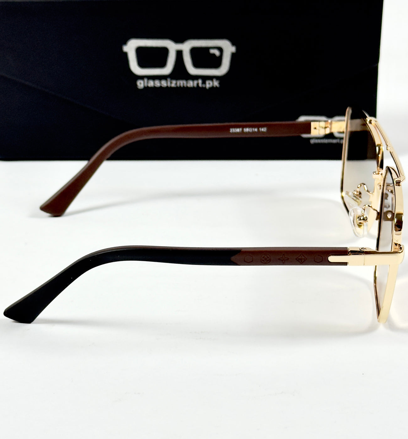 Louis Vuitton – 23387 - 59 – Golden Brown - Metal - Sunglasses – Unisex