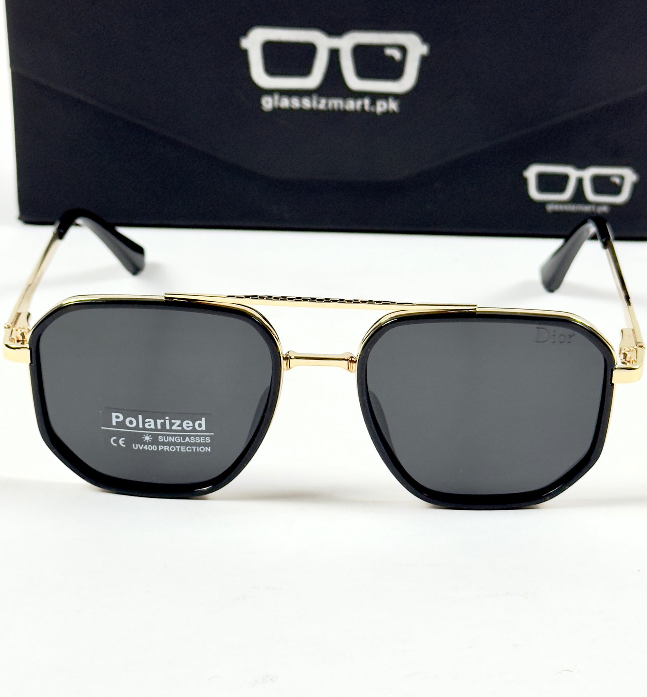 Dior – 58454 - 56 – Golden Black - Metal - Sunglasses – Unisex
