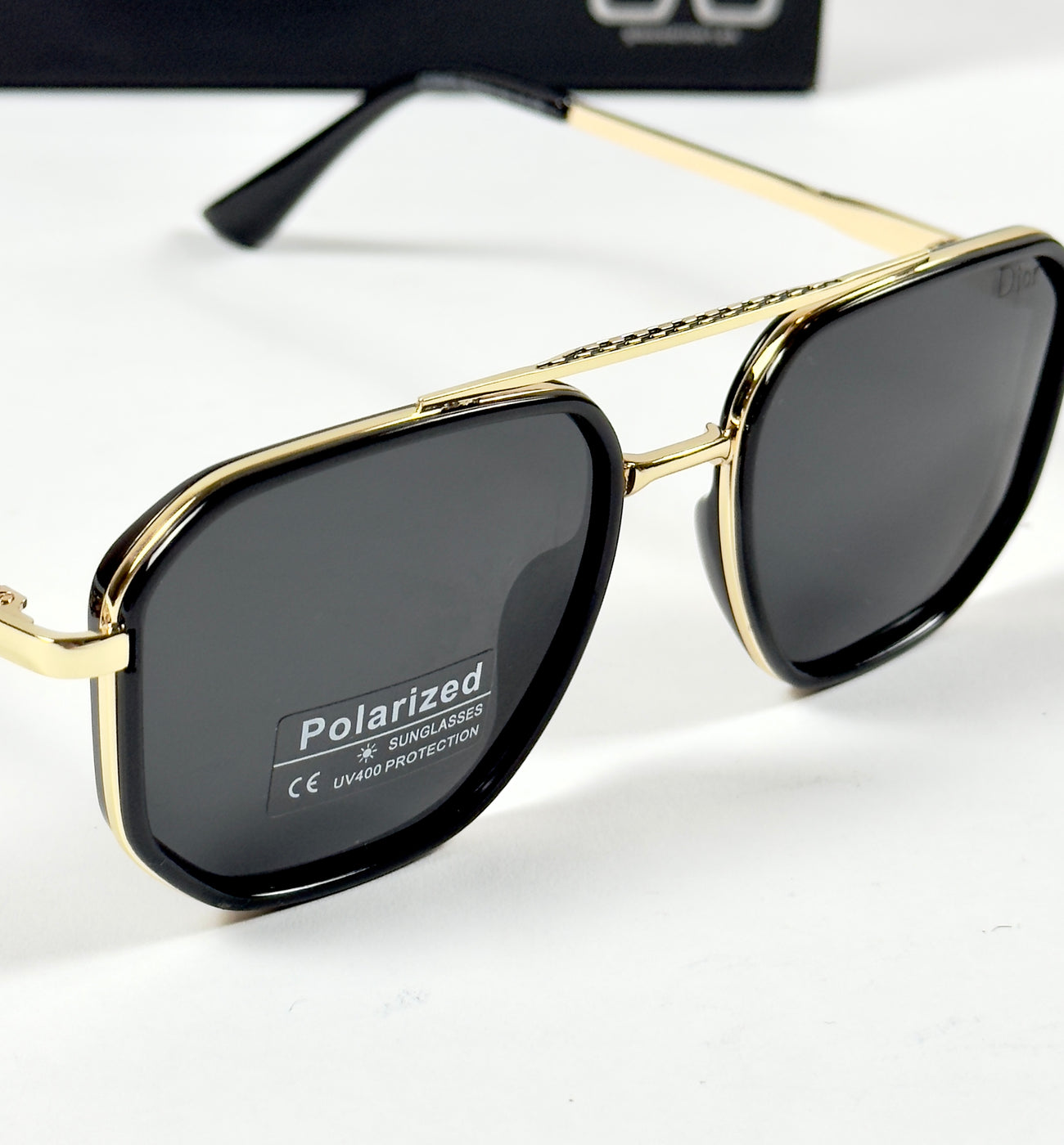 Dior – 58454 - 56 – Golden Black - Metal - Sunglasses – Unisex