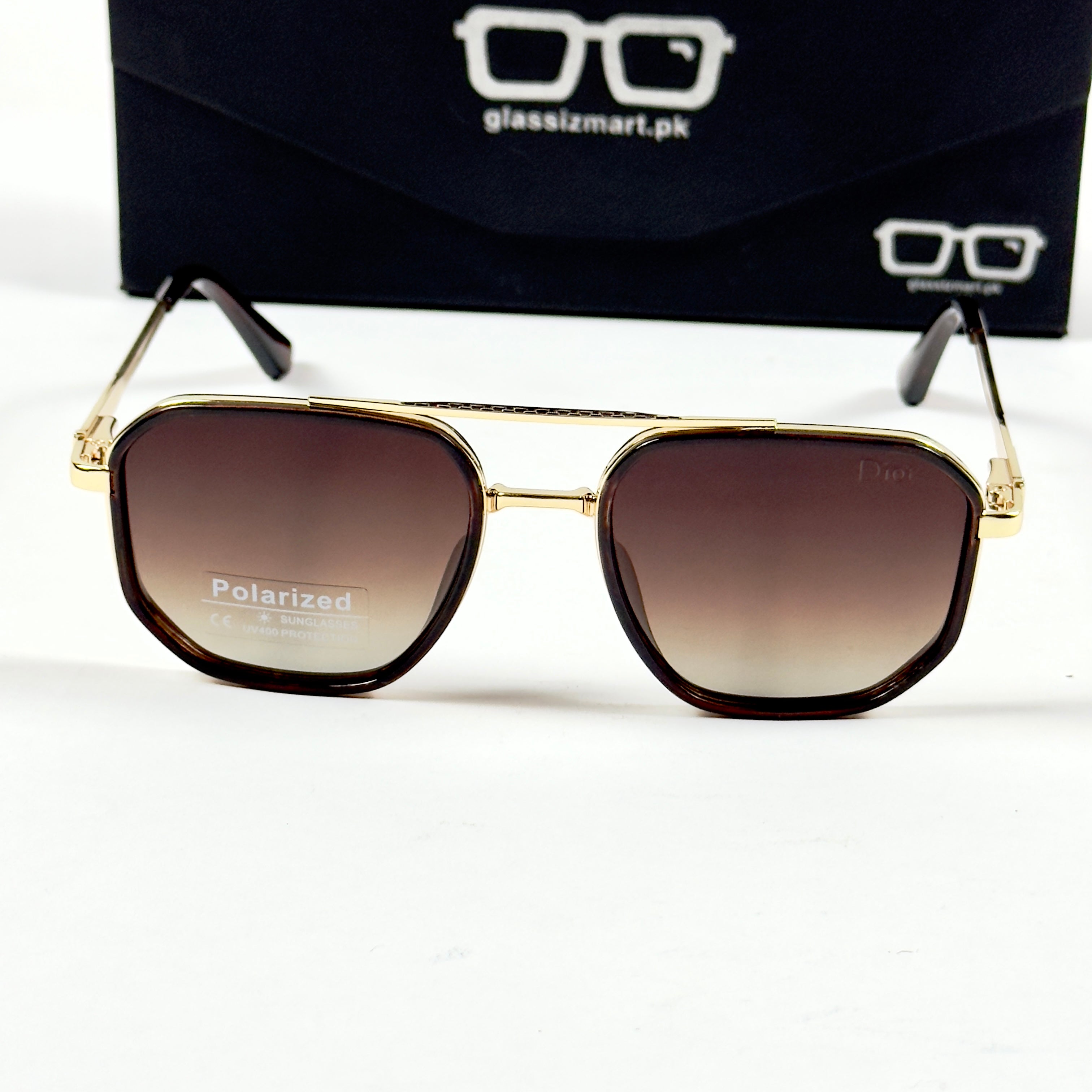 Dior – 58454 - 56 – Golden Brown - Metal - Sunglasses – Unisex
