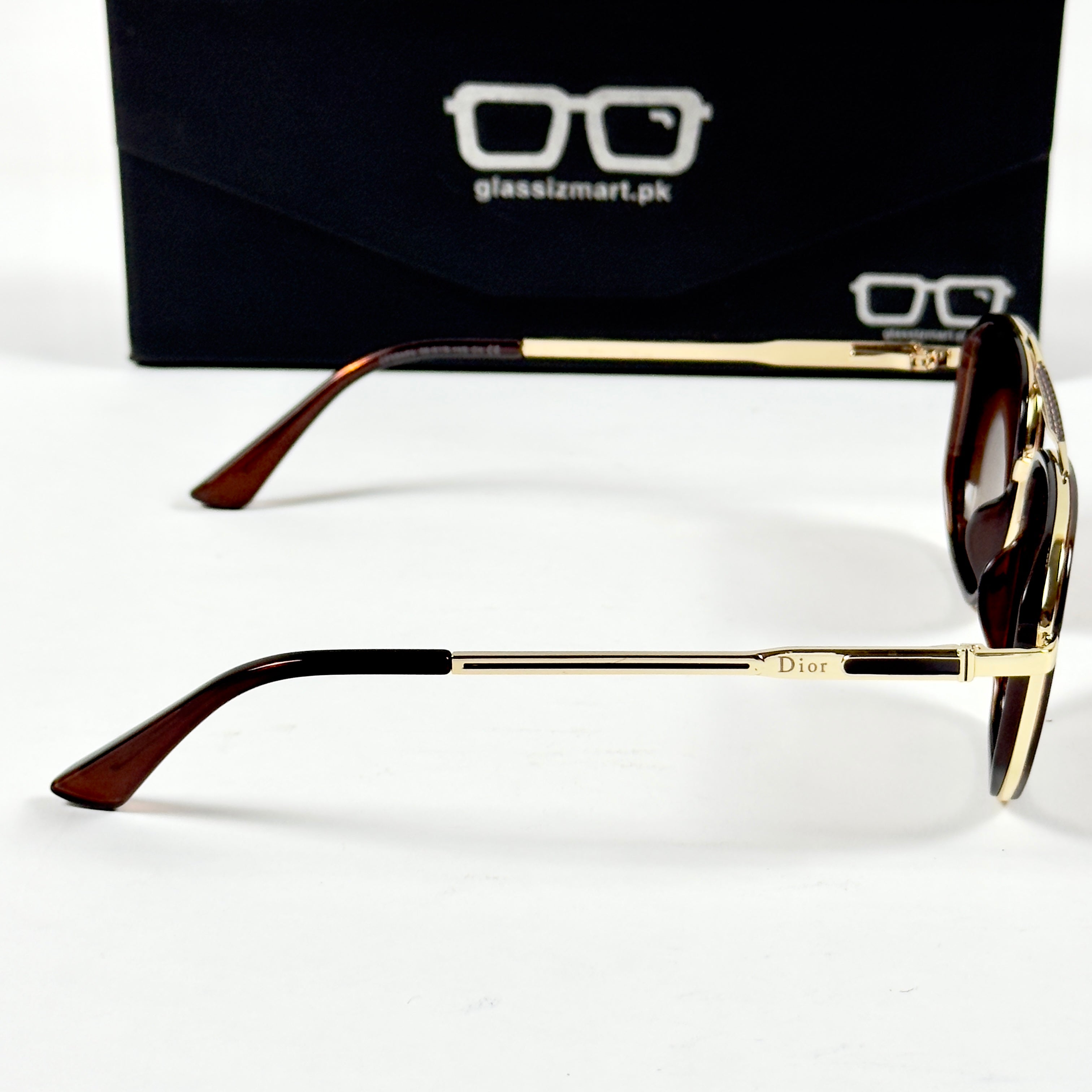 Dior – 58454 - 56 – Golden Brown - Metal - Sunglasses – Unisex