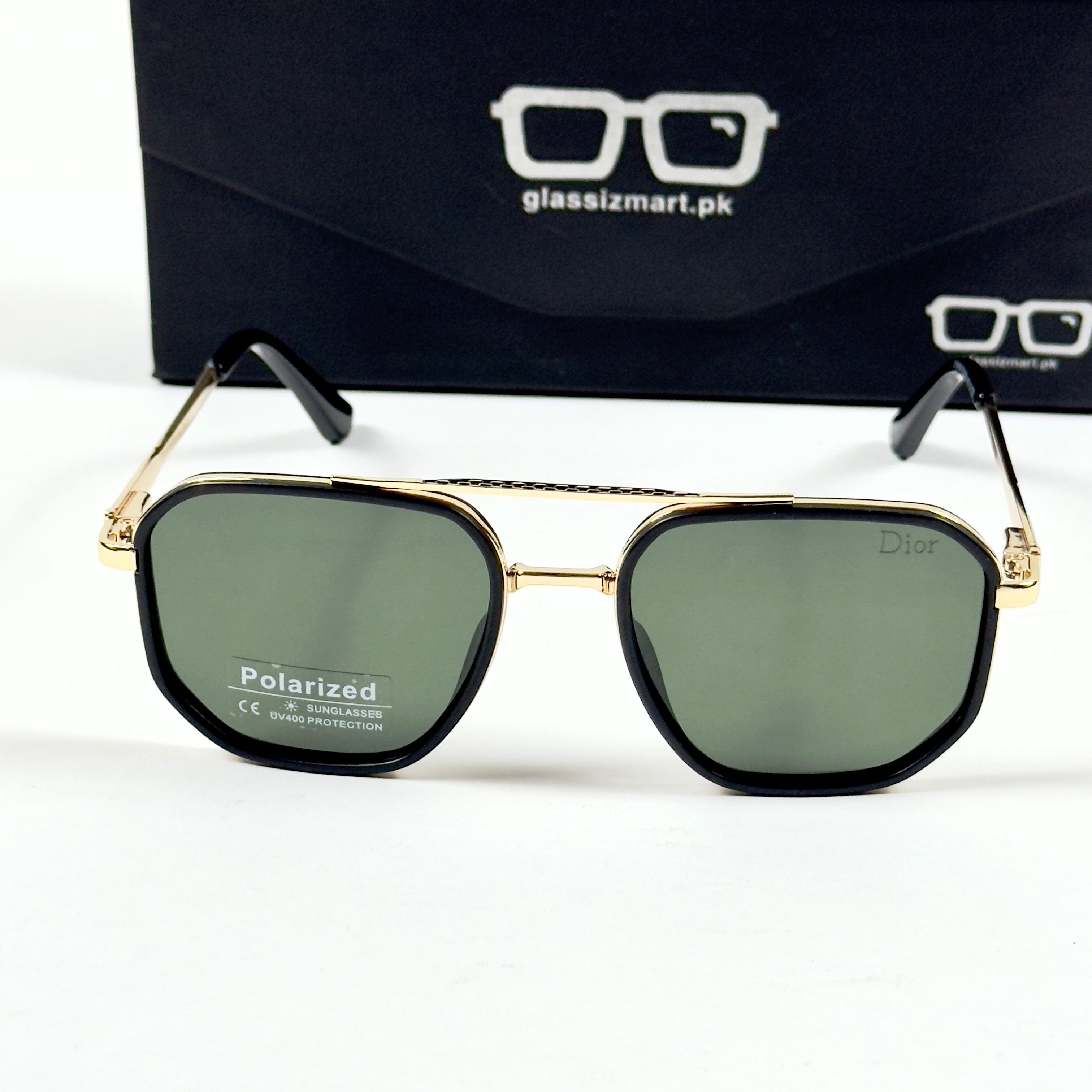 Dior – 58454 - 56 – Golden Green - Metal - Sunglasses – Unisex