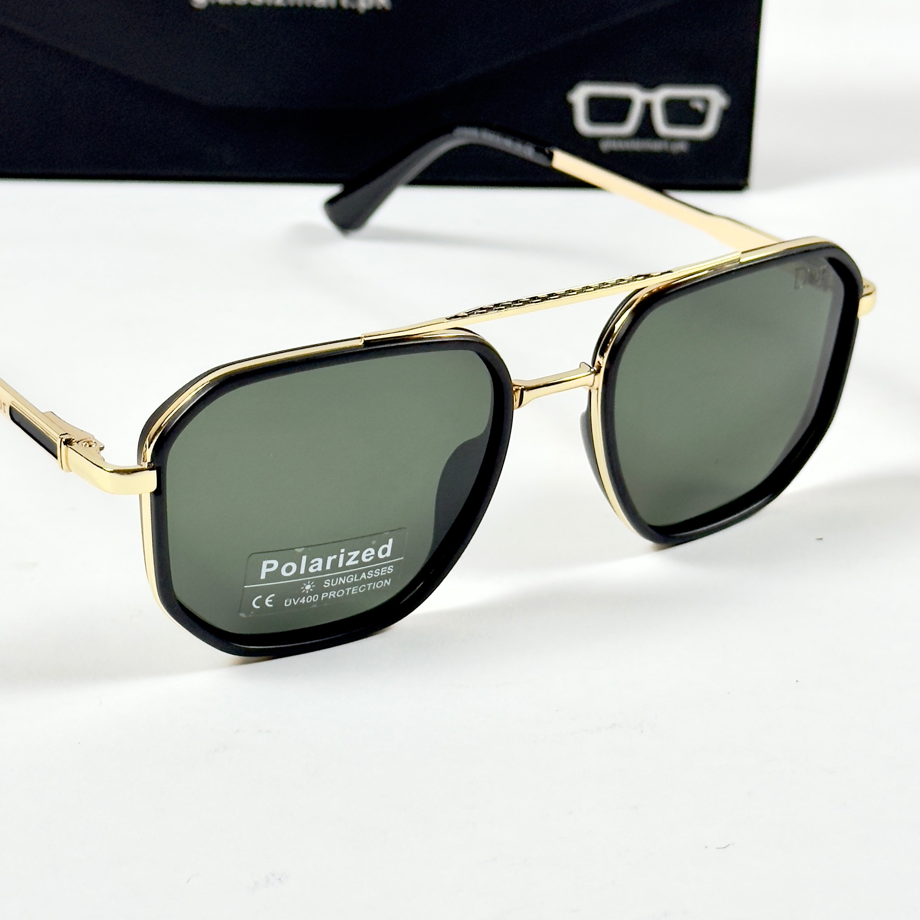 Dior – 58454 - 56 – Golden Green - Metal - Sunglasses – Unisex