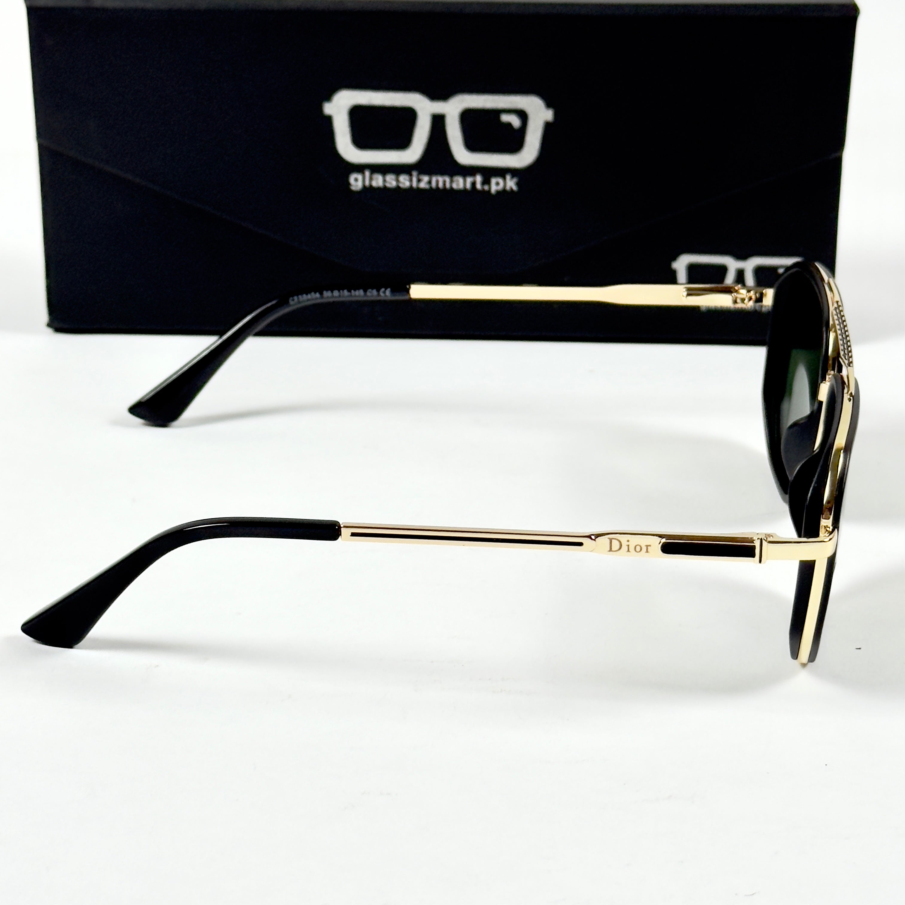 Dior – 58454 - 56 – Golden Green - Metal - Sunglasses – Unisex