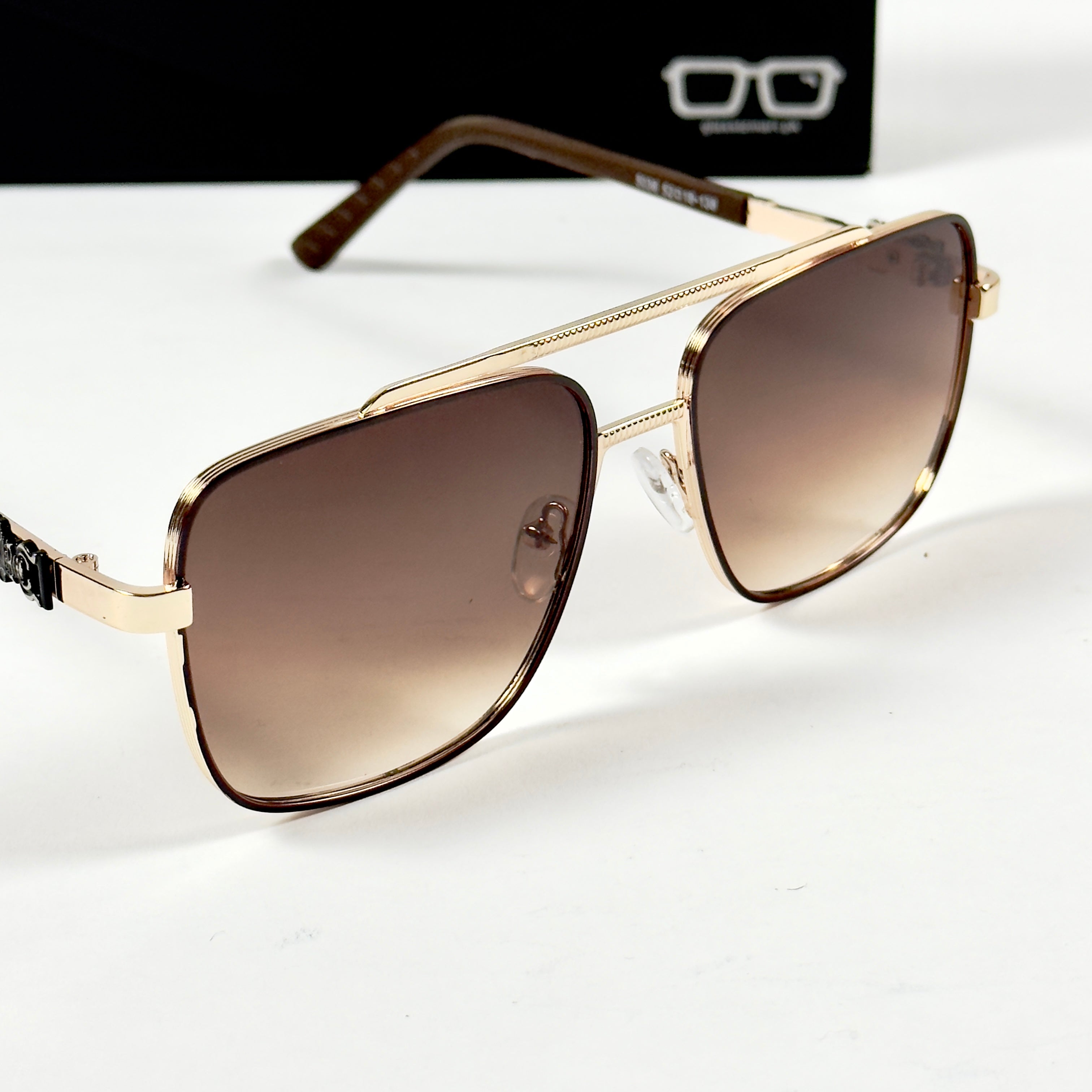 Cartier – 5036 – 52 – Golden Brown – Metal – Sunglasses – Unisex