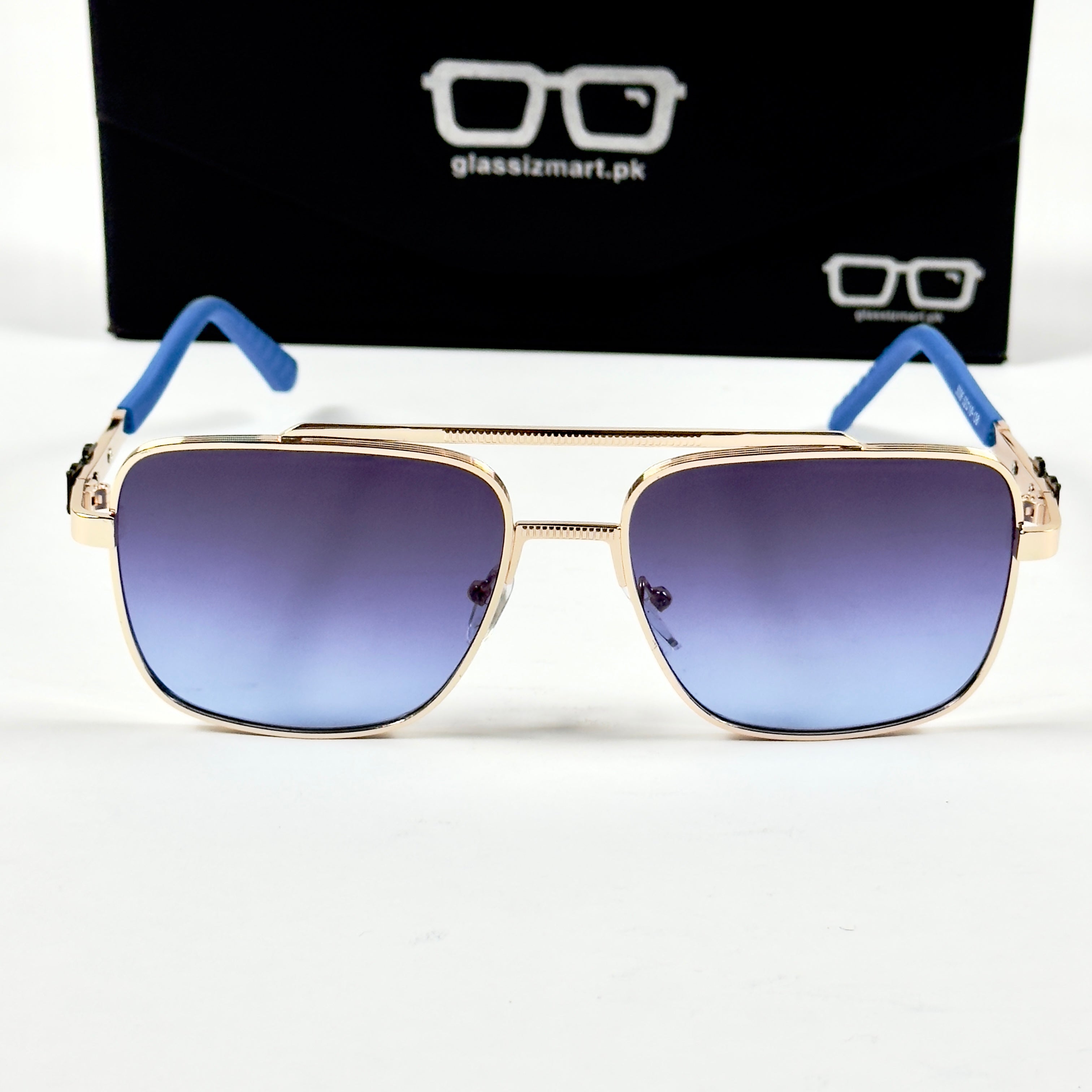 Cartier – 5036 – 52 – Golden Blue – Metal – Sunglasses – Unisex