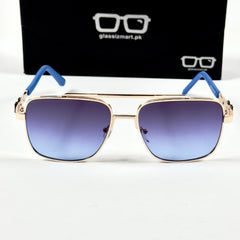 Cartier – 5036 – 52 – Golden Blue – Metal – Sunglasses – Unisex