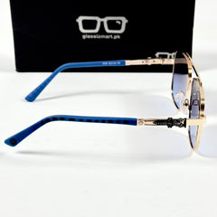Cartier – 5036 – 52 – Golden Blue – Metal – Sunglasses – Unisex