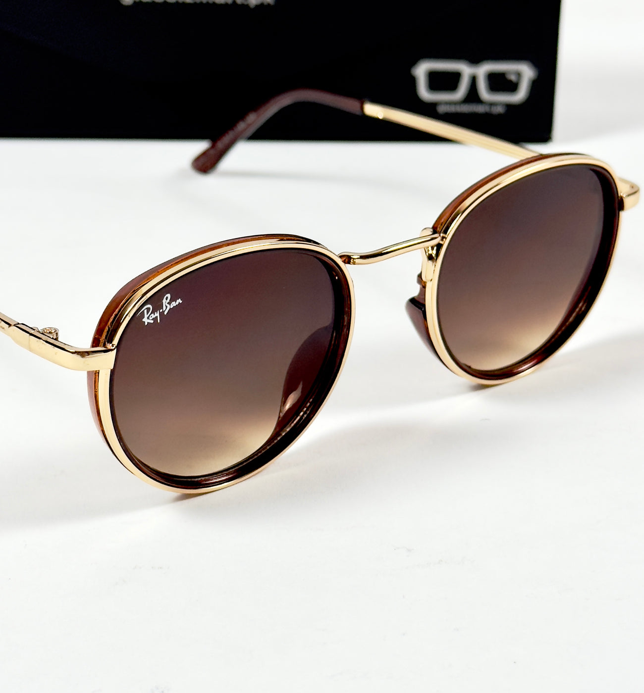 Rayban – 28754 – 52 – Golden Brown – Metal – Sunglasses – Unisex