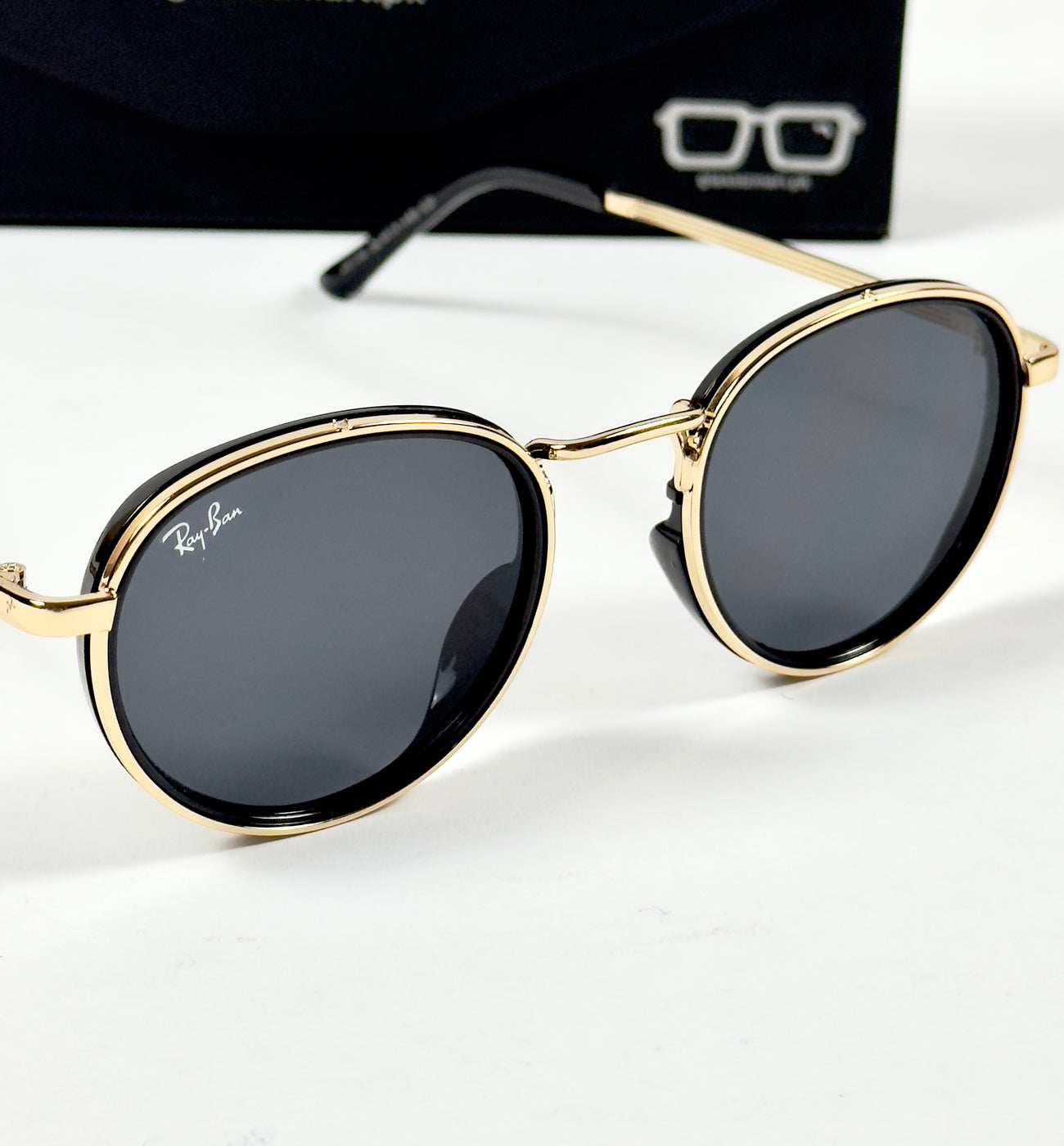 Rayban – 28754 – 52 – Golden Black – Metal – Sunglasses – Unisex