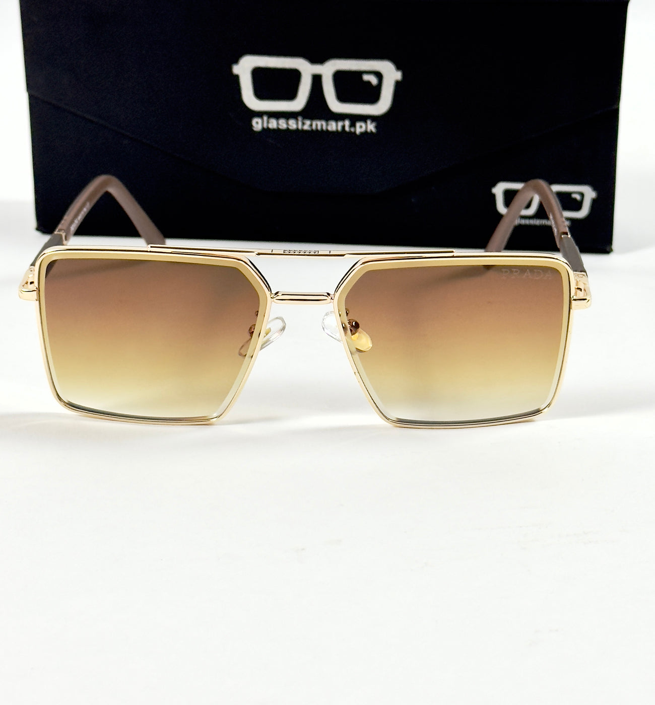 Prada – 23303 - 60 – Golden Brown - Metal - Sunglasses – Unisex