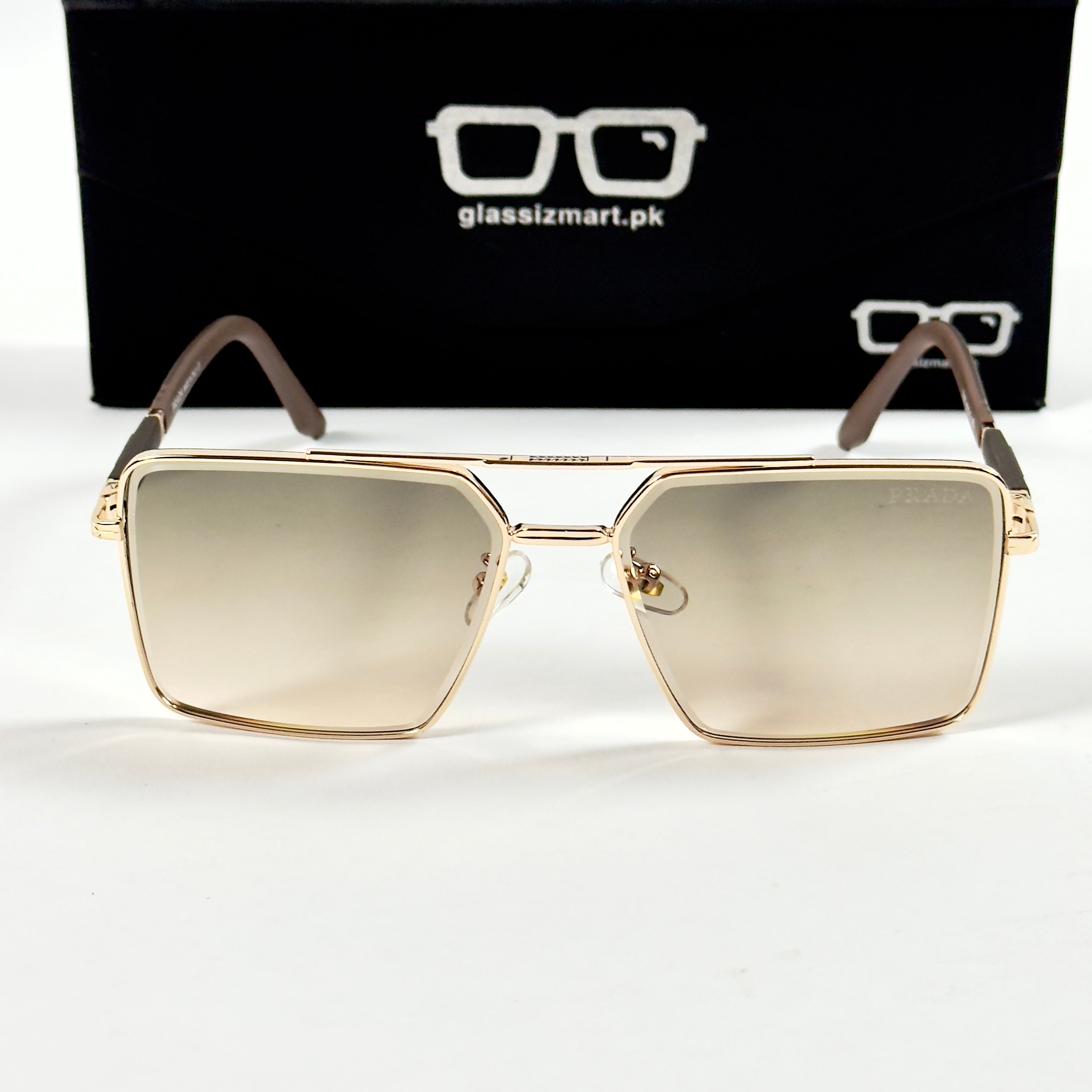 Prada – 23303 - 60 – Golden Brown - Metal - Sunglasses – Unisex